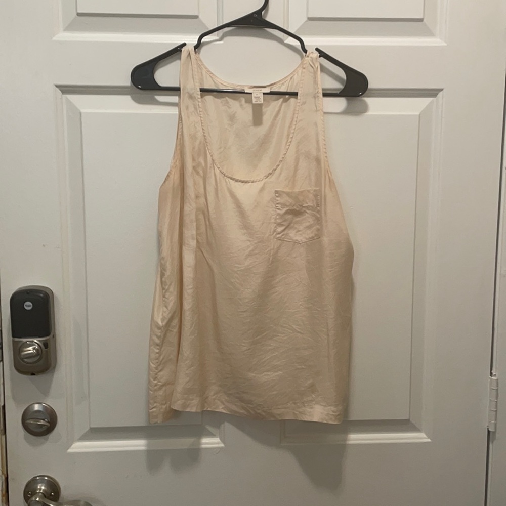 J.crew cream silk top